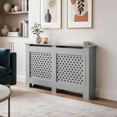 Home Source Crofton Large Grey Radiator Cover Unit
