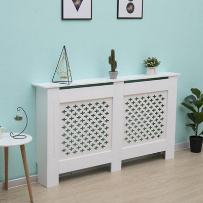 Home Source Crofton Large White Radiator Cover Unit