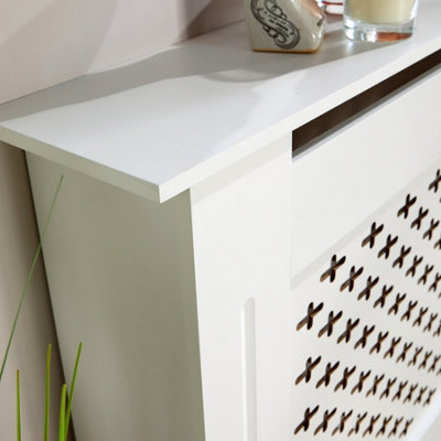 Home Source Crofton Large White Radiator Cover Unit