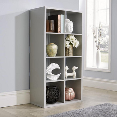 Tall white cube store storage unit