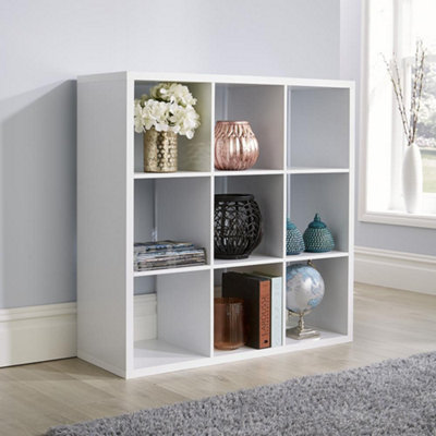 Home Source Cube Plus 9 Storage Unit White