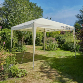 Home Source Easy Up Garden Outdoor 3m Gazebo Beige