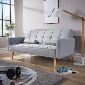 Home Source Eclipse Grey Linen Sofa Bed