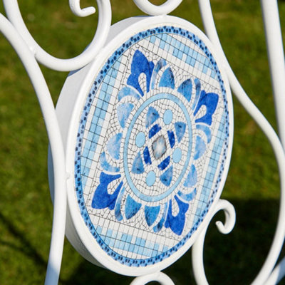 Blue mosaic clearance bistro set