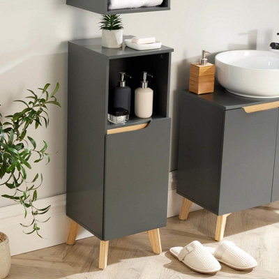 Home Source Florence 1 Door Bathroom Floor Cabinet Storage Unit