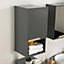 Home Source Florence Hanging Bathroom Wall Cabinet Storage Unit Grey