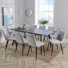 Home Source Florian Table and 8 Odette Chair Set