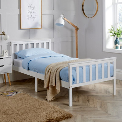 Home Source Florida 3FT Single Wooden Bed Frame White