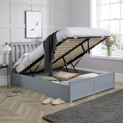 Home Source Florida Ottoman Bed Double Grey | DIY at B&Q