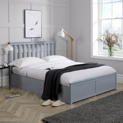 Home Source Florida Ottoman Bed Double Grey