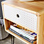 Home Source Genoa 1 Drawer Bedside Table Unit Natural
