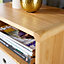 Home Source Genoa 2 Drawer Bedside Table Unit Natural
