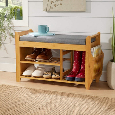 Shoe bench bamboo sale