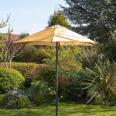 Home Source Gozo 2m Garden Outdoor Parasol Beige | DIY at B&Q