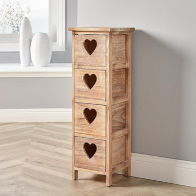 Home Source Hartsmere 4 Drawer Storage Unit Natural