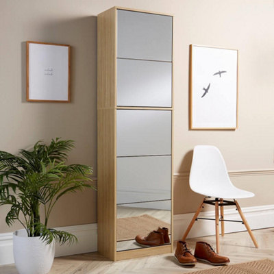 Mirror shoe cabinet sale