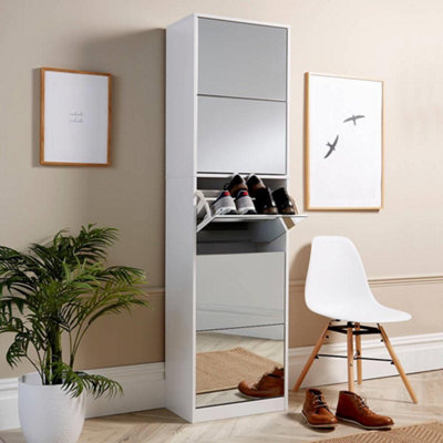 Mirrored shoe online cabinet