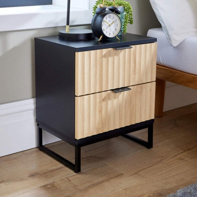 Home Source Hempton 2 Drawer Bedside