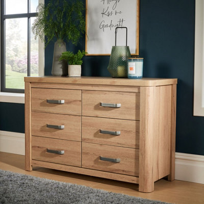 Home Source Huntingdon 6 Drawer Bedroom Chest Storage Unit