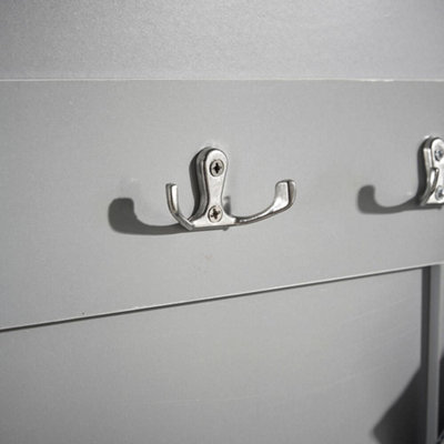 Home Source Lincoln Hallway Coat and Shoe Storage Bench Unit Grey