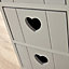 Home Source Love 4 Drawer Chest Storage Unit Grey