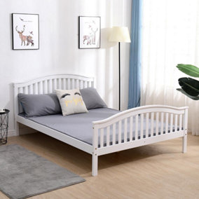 Home Source Madrid Wooden 4FT6 Double Bed White