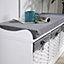 Home Source Malibu 3 Basket Drawer Hallway Shoe Storage Bench with Padded Seat White