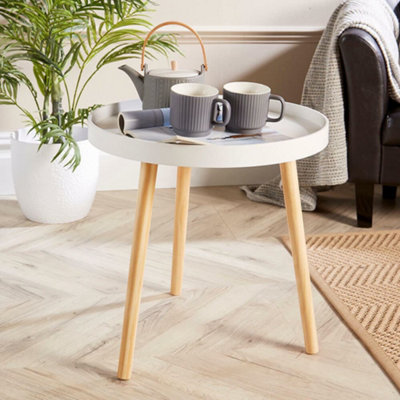 Home Source Marlow Accent Side Table White