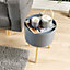 Home Source Marlow Detachable Side Table Grey