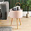 Home Source Marlow Detachable Side Table Pink