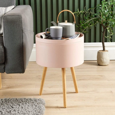 Home Source Marlow Detachable Side Table Pink