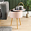 Home Source Marlow Detachable Side Table Pink