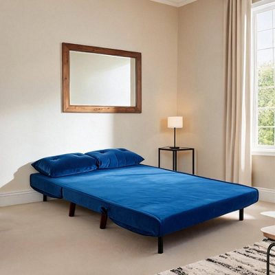 Home Source Morella Blue Double Sofa Bed