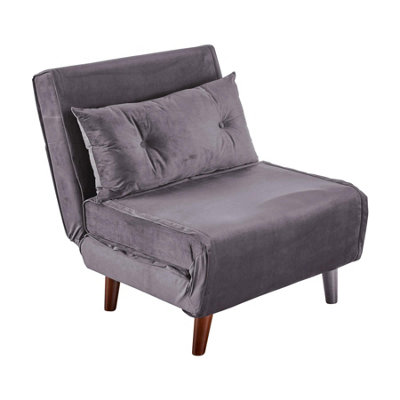 Home Source Morella Grey 1-Seater Single Sofa Bed