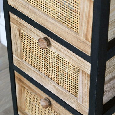 Home Source Mosina Fully Assembled 3 Drawer Rattan Storage Chest