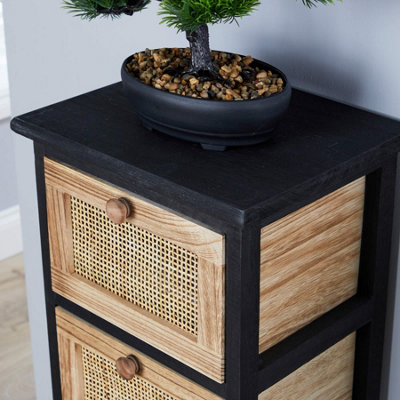 Home Source Mosina Fully Assembled 5 Drawer Rattan Storage Chest