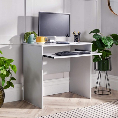 Home Source Newport Space Saving Computer Office Desk Grey