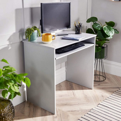 Home Source Newport Space Saving Computer Office Desk Grey