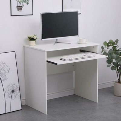 Small office desk with keyboard deals tray