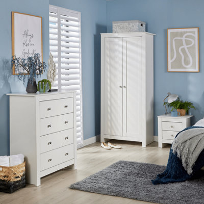 Home Source Nyon 3 Piece Bedroom Furniture Set White | DIY at B&Q