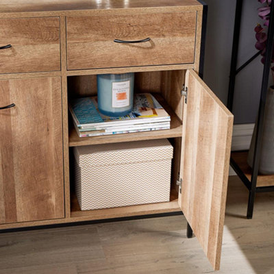 Small oak store drawer unit