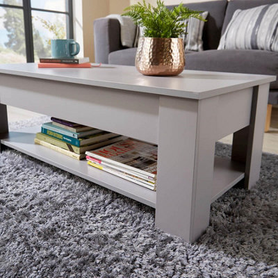 Homenations coffee table with storage shelf deals