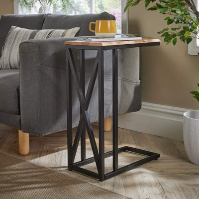 Home Source Pacific Acacia Wood Natural Side Table