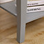 Home Source Paris 1 Drawer Lamp Side Table Grey