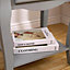 Home Source Paris 1 Drawer Lamp Side Table Grey