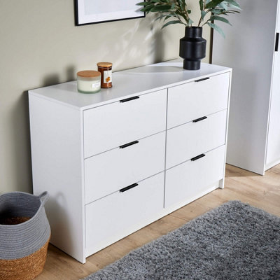 Home Source Phoenix Chest 6 Drawers White