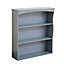 Home Source Polar Kitchen Wall Mounted 3 Shelves Painted Grey