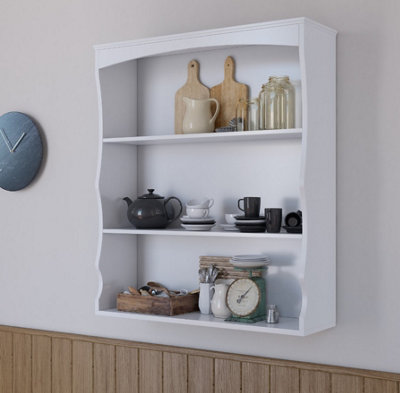 Wall mounted store kitchen bookshelf