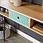 Home Source Prague Retro Wooden 1 Drawer Home Office PC Writing Desk Storage Unit