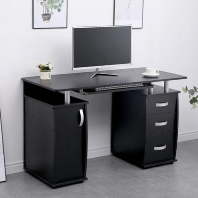 Small desk clearance with drawers black